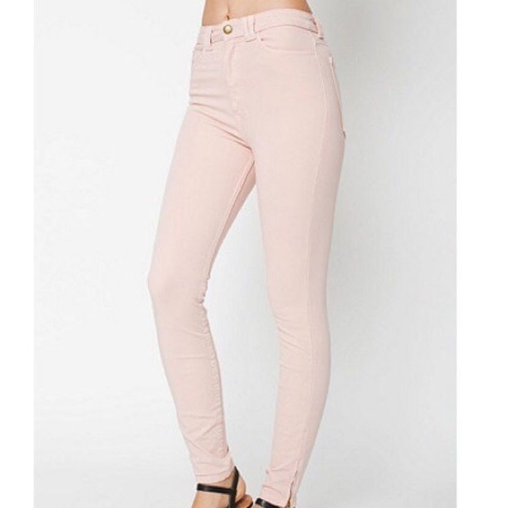 American Apparel Stretchy Skinny Pink Pants